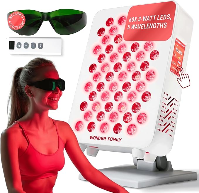 Portable Red Light Therapy Panel – Led Near Infrared &amp Red Light Therapy for Body Face Neck Back Knee Shoulders Muscles – Spa Sauna &amp Sleep Support Tool – 630 nm 660 nm 850 nm Wavele