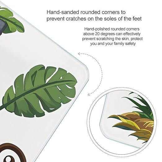 Monkey and Plant Scale for Body Weight Digital Bathroom Scale Toughened Glass High Precision Scales for Body Weight with Large LCD Backlight Display Weight Scales