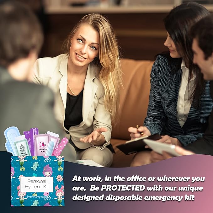 Assorted Menstrual Kit All-in-One 60 Pack | Convenience on The Go | Period Kit Pack for Travelling Tweens &amp Teenagers or just When You’re Out | Individually Wrapped Feminine Hygiene Product
