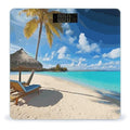 Tropical Beach Bathroom Scale Weight Scale for Body WeightHighly Accurate Digital Weighing Machine Clear LED Display Digital Bathroom Body Scale 400lb/182kg