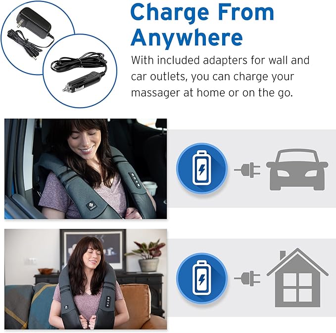 Etekcity FSA Eligible Cordless Neck Massager with Heat for Pain Relief Deep Tissue FSA Wearables Rechargeable Shiatsu Back Shoulder Massage Tool Best Gift for Mother Father HSA Items