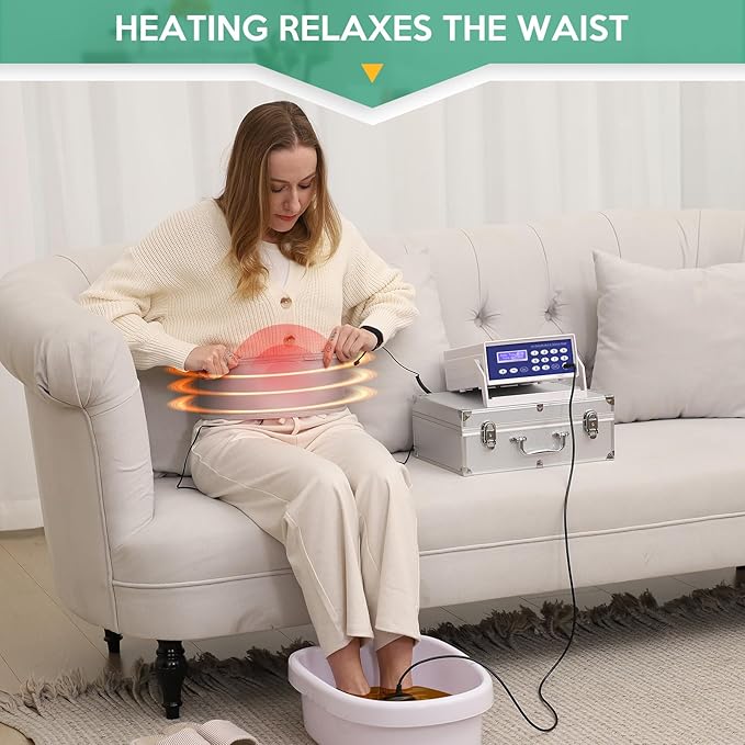 Ionic Detox Foot Bath Machine Foot Detox Machine Ionic Detox Foot SPA System with Wrist Strap Far Infrared Waistbelt and Array As Holiday Gift