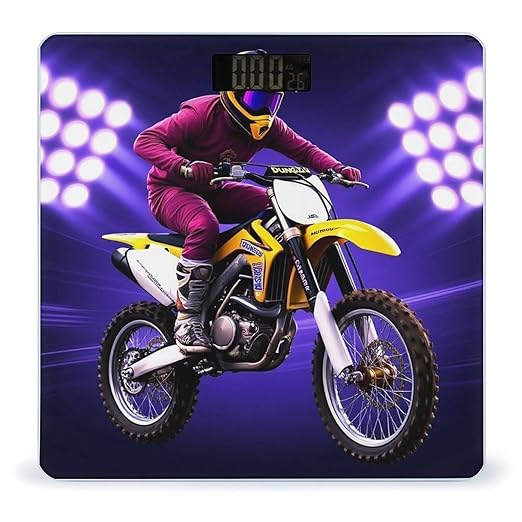 Automatic Switch Digital Bathroom Weighing Scale Smart Scale for Body Weight Cool Motorcycle Motocross Dirt Bike