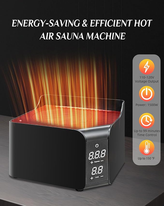 Smartmak Portable Sauna with Infrared 660nm Red Light Therapy Lamp for Home Relaxation Personal Large Full Body Sauna Spa Tent 1500W Fast Heating Hot Air Saunas Folding Chair Indoor Use 130–150°F