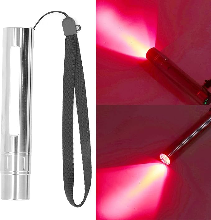 Infrared Therapy Flashlight 630nm 660nm 850nm Stainless Steel with Sling for Ankle Alleviate Discomfort