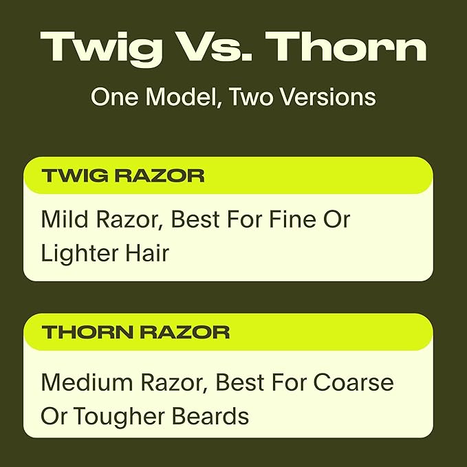 Leaf Thorn Razor by Leaf Shave All-Metal Single Blade Razor for Men and Women Fixed Head with Magnetic Load Assist Includes 5 Stainless Steel Blades - Face Shaving and Coarser Hair - Chrome