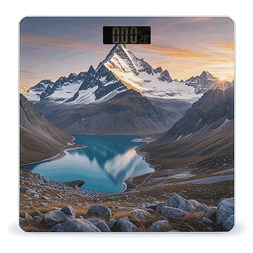 Sunrise Mountain Digital Bathroom Scale for Body Weight Weighing Scale with Backlit LCD Display High Precision Measurements &amp Measures Weight Up to 180kg