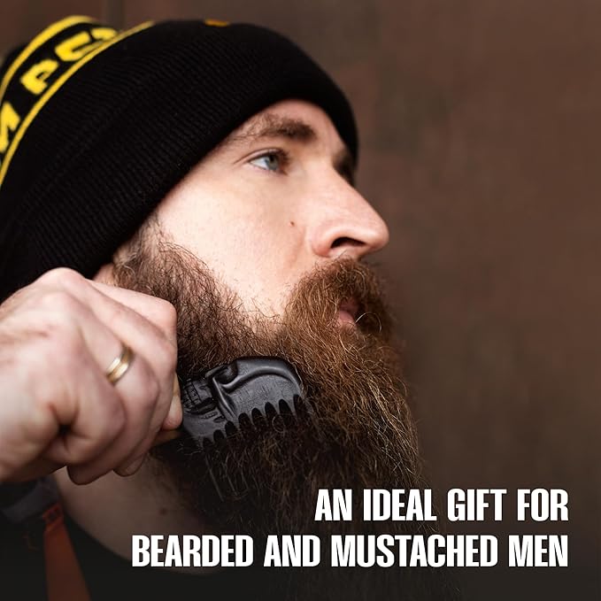 Handmade Wooden Beard Comb for Men Eco-Friendly Natural Wood Anti-Static Beard Grooming Tool Perfect for Styling Detangling &amp Shaping Gentle on Beard &amp Skin Sustainable Gift Idea (Thermograb S