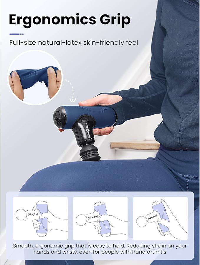BOB AND BRAD Q2 Mini Massage Gun Pocket-Sized Deep Tissue Massager FSA Portable Percussion Muscle Massager Gun Ultra Small &amp Quiet Travel Massage Gun for Pain Relief HSA Eligible