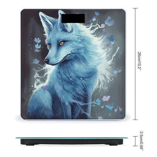 Blue Fox Bathroom Scale for Body Weight Bathroom Weighing Scale with Backlit LCD Display Highly Accurate Measures Weight Up to 180kg