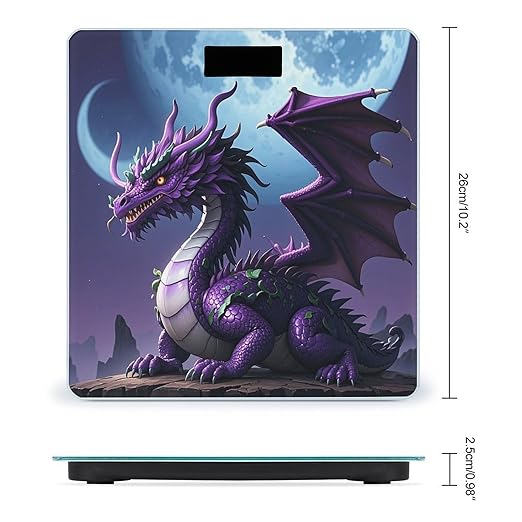 Purple Dragon Purple Moon Scale for Body Weight Digital Bathroom Scale Toughened Glass High Precision Scales for Body Weight with Large LCD Backlight Display Weight Scales