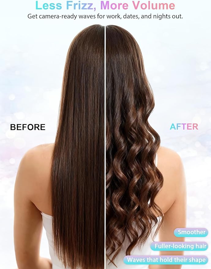 Professional 1 1/4 Inch Curling Iron with Clamp Hair Curler with Temp Dial 280-450°F Ceramic Coating for Long-Lasting Curls &amp Easy Styling Dual Voltage 100-240V