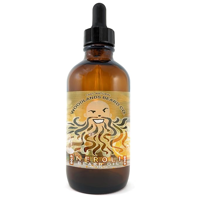 Bold Neroli Beard Oil – A Strong Real Neroli Scent (4 Fl Oz)