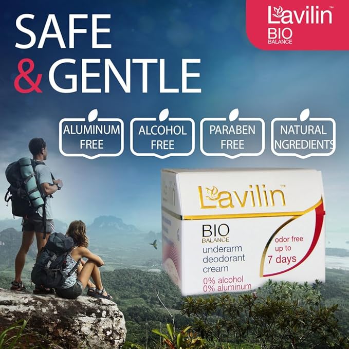 Lavilin Bio Balance Underarm Deodorant Cream Up to 7 Days Odor Free (2 Pack)