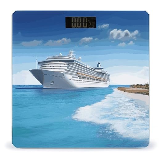Seaside Cruise Ship Bathroom ScaleHighly Accurate Digital Weighing Machine for People Bright LED Display Weight Scale for The Aldult Home Use