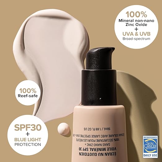 Nudestix Nudescreen Daily Mineral Veil SPF 30 – Lightweight Tinted Mineral Sunscreen with Zinc Oxide for UVA/UVB &amp Blue Light Protection