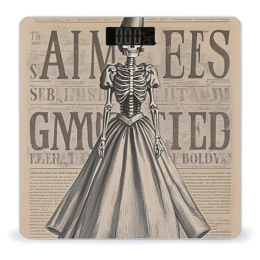 Elegant Skeleton Bathroom Scale for Body Weight Bathroom Weighing Scales with Back Lit LED Display Sturdy Tempered Glass Body Weight Bathroom Scale 400lb Weighing