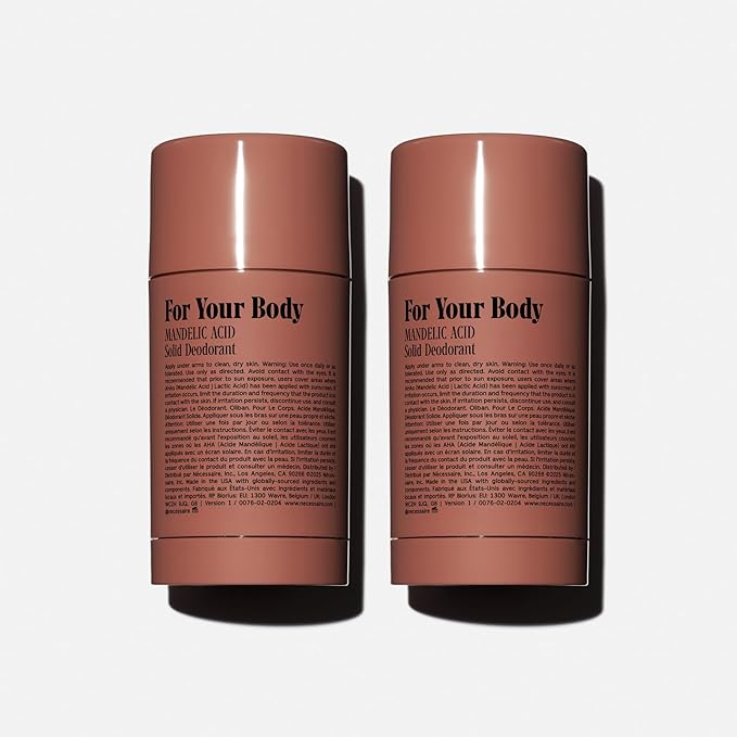 Nécessaire The Deodorant Olibanum | Natural Aluminum Free Deodorant For Women &amp Men. Extra Strength Treatment with Mandelic Acid. Free of Baking Soda Ozokerite &amp Parabens (2x 75 g/2.5 oz)