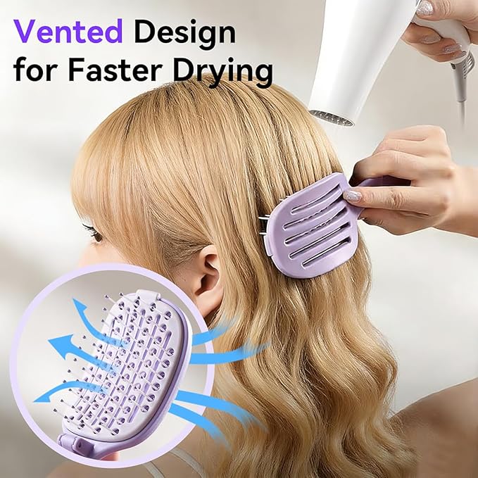 Adjustable Curling Iron Hair Crimper for Women - 1&amp1.25 Inch Waver Tool Creates Beach Waves &amp Tight Curls Anti-Scald Fast Heating Dual Voltage&ampTravel Hair Brush