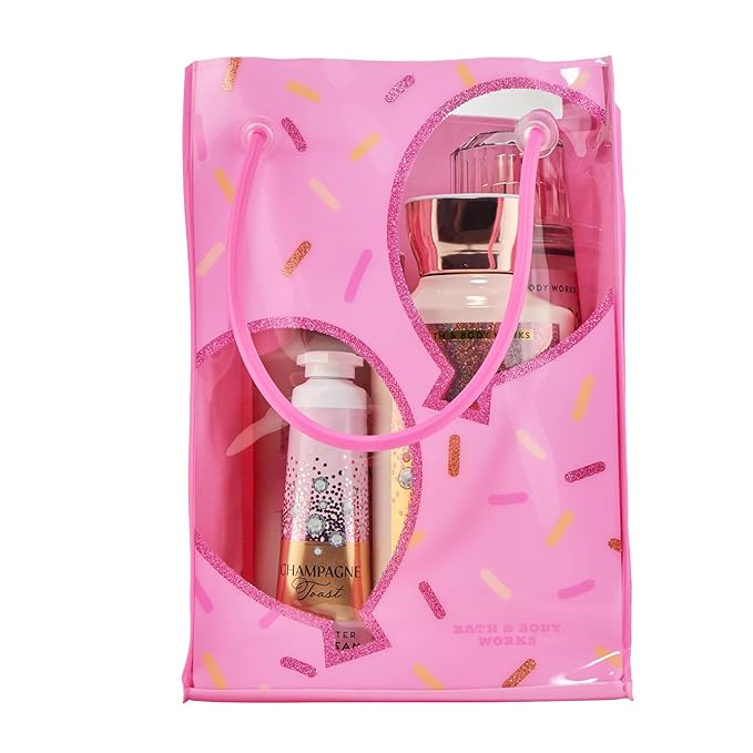 Bath &amp Body Works Champagne Toast Gift Set with Body Wash Fine Fragrance Mist Lotion &amp Hand Cream – Personal Care Collection for Gifts or Individual Use Champagne &amp Sparkling Berry Sce