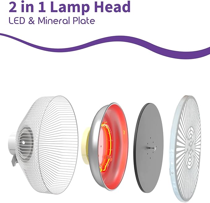 TDP Lamp Mineral Light Therapy Device for Pain Relief Relaxing Muscle with Quick Heating for Home &amp Clinic Use