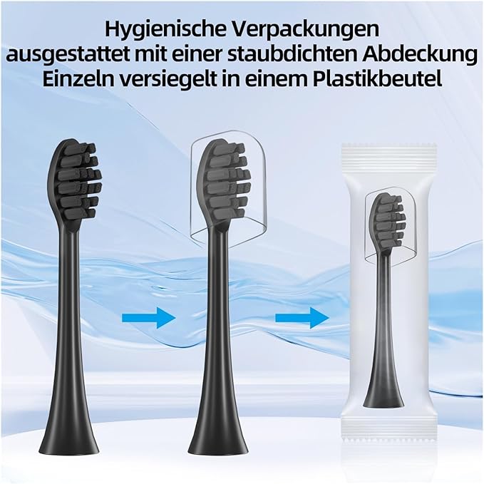 ToothbrushCompatible with Happy Brush Eco Vibe 3 Electric Toothbrush Sound Replacement Heads with Dust C
