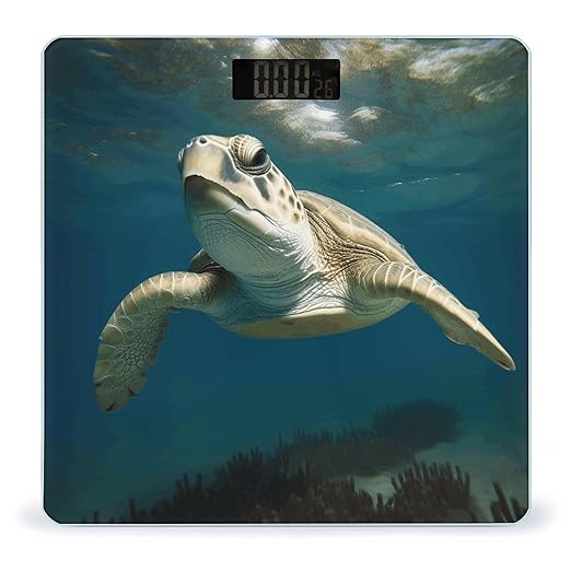 Underwater Tutrle Scale for Body Weight Digital Bathroom Scale Precision Smart Weighing Scales with Clear LED Display Accurate High Precision Scales Weighing Machine