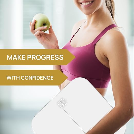 INEVIFIT Bathroom Scale Highly Accurate Digital Bathroom Body Scale Measures Weight up to 400 lbs. Includes Batteries