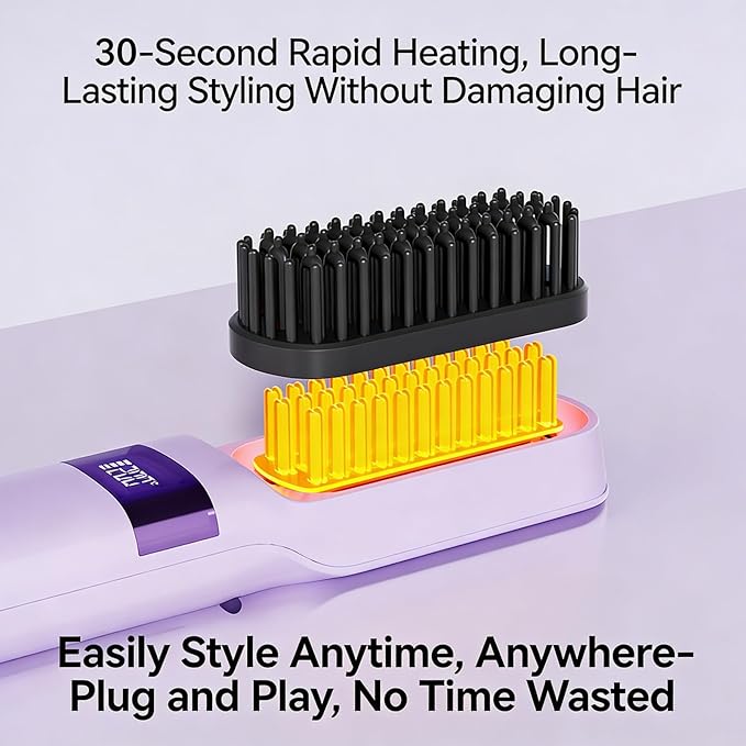 Portable Curling Iron Adjustable Temperature with LCD Display for Home Hair Styling and Travel Use Long Battery Life Curling Iron Portable with Adjustable Heat LCD Screen for Home Styling and Travel