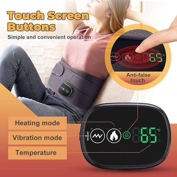 Lumidisc Belt - 2025 New Triple Fusion Back Pain Relief - Heated Neck &amp Lower Back Support - Lumbar Pain Management for Sciatica &amp Muscle Tension