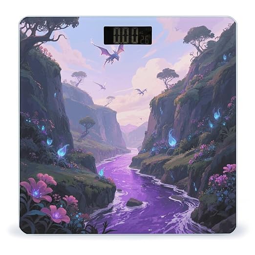 Mysterious Valley Weight Scale Large Digital Bathroom Scales with Bright LED Display Non Slip Digital Scale and Step On Fashion Weighing Machine for Body