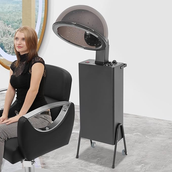 46.46inch Professional Standing Hair Dryer Hooded Conditioning Hair Dryer 1200w Professional Hooded Floor Hair Dryer for Hair Salons Beauty Salons Spas