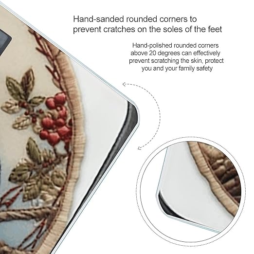 Bird on Branch Scale for Body Weight Accurate Digital Bathroom Scale Toughened Glass High Precision Scales Smart Weight Scales with Large LCD Backlight Display Weighing Machine