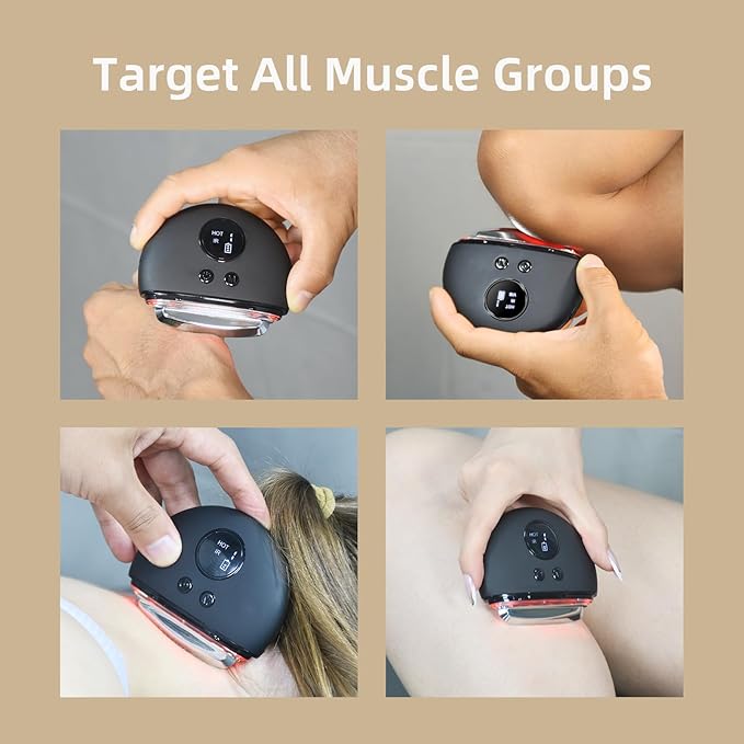 NHO Electric Fascia Knife Heating and Vibration Muscle Scraper Tool Fascia Blaster Fascia Tool Massage Tools for Deep Tissue IASTM Trigger Point Massage Tool Gua Sha Myofascial Release Tool