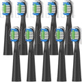20pcs Toothbrush Replacement Heads Adult Bristles Nozzle Brush Head Compatible for Bitvae D2(Black)