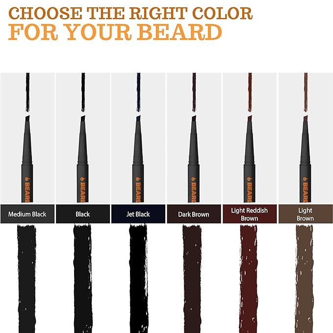 Beard Pencil Filler - BLACK - and Complete Beard Shaper Kit