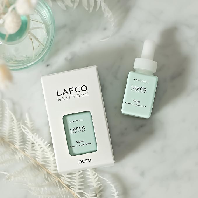 LAFCO New York Pura Smart Device Refill Marine - Pack of 2 - Vial Delivers Up to 2 Weeks of Fragrance Life - Made in the USA