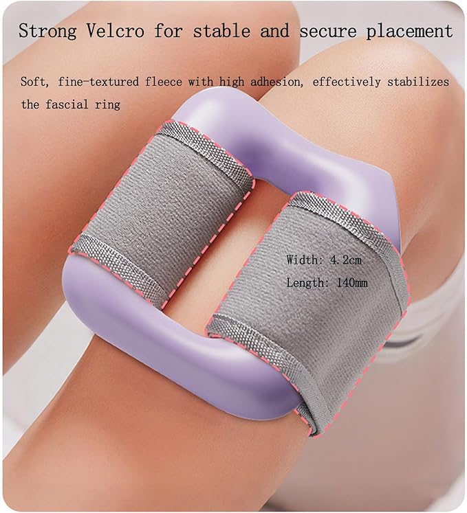 Fast Fat Burning Yoga Ring Massager Multifunctional Full-Body Fascia Ring Adjustable 3 Modes 5 Levels of Intensity Massage with Hands-Free Strap Ergonomic (Pink)