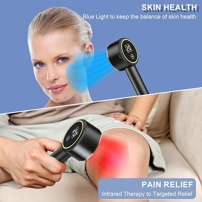 UTK Red Light Therapy for Body Pain Relief 470:660:850:940nm Wavelengths Red Lights Handheld Infrared Light Therapy Wand Infrared Therapy for Joints Muscle Recovery