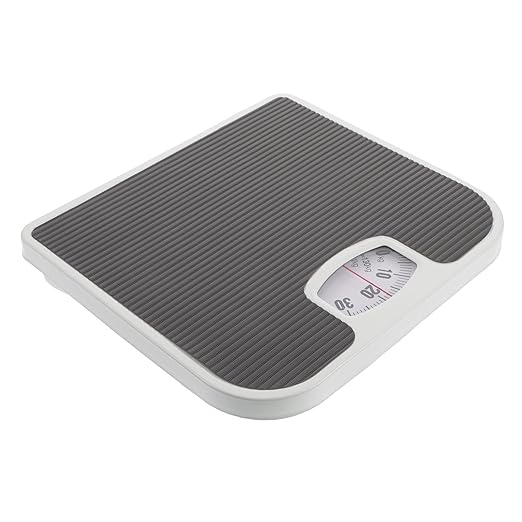 Mechanical Body Weight Scale Gray Analog Dial Bathroom Scale for Home Use High Precision Mechanical Weight Measurement for Health Monitoring and Travel