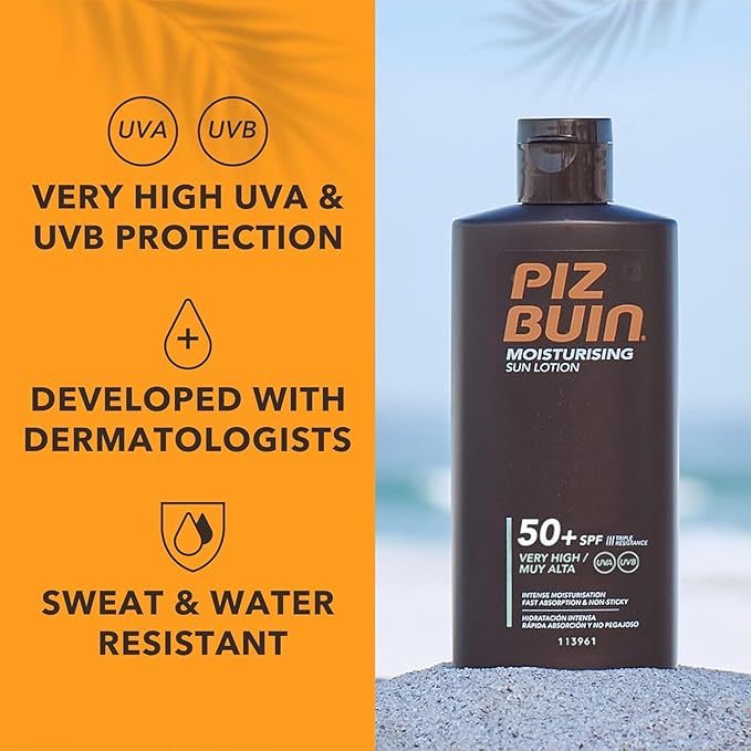 Piz Buin Moisturising Sun Lotion SPF50-200ml (Pack of 1)
