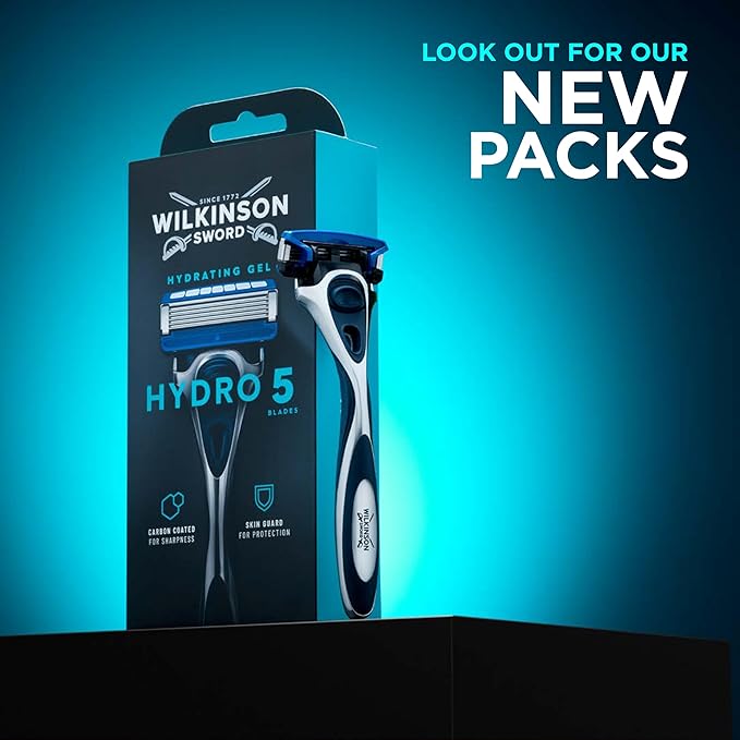 Wilkinson Sword Hydro 5 Skin Protection Regular – Razor Blades for Men Blue Pack of 8