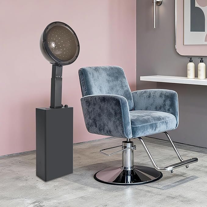 1200W Professional Hooded Hair Dryer with 3 Temperature Settings &amp Timer Standing Blow Dryer for Salon &amp Home Use Adjustable Angle