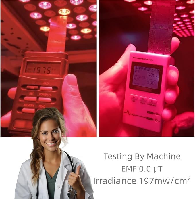 GOURIXIN Red Light Therapy at Home for Face Body 5 Wavelengths 630nm 660nm 810nm 830nm 850nm Clinical Grade Near Infrared Light Device Therapy Panel with Stand