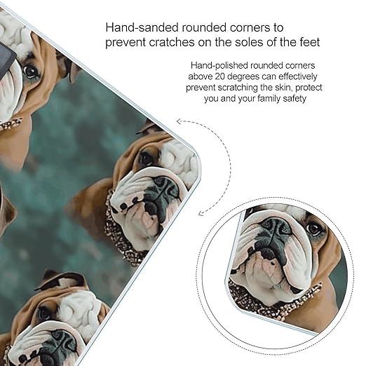 Digital Bathroom Scale for Body Weight Scale with Bright LCD Display High Accuracy Step-On Technology Auto On/Off Funny English Bulldog Digital Scales 400 Lbs /180kg