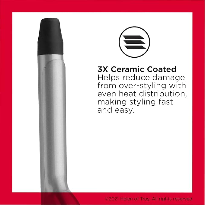 Revlon Perfect Heat Triple Ceramic Curling Iron Bundle with 1/2 Inch and 3/4 Inch Barrels for Silky Smooth Curls