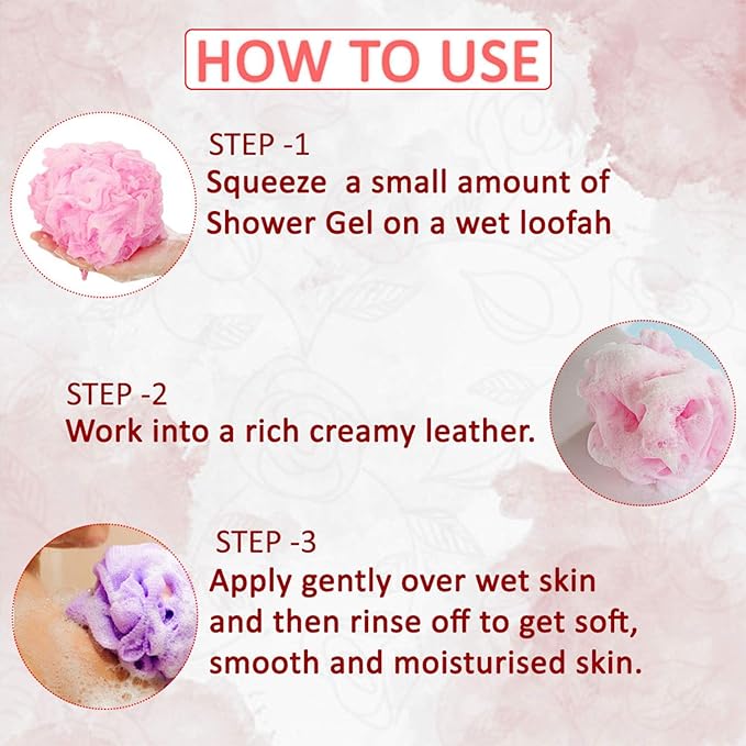 NUTRIGLOW NATURAL'S English Rose Shower Gel With Mulberry Extract For Long Lasting Freshness Gentle Cleansing Deep Moisturisation No Sulphates 300 ml