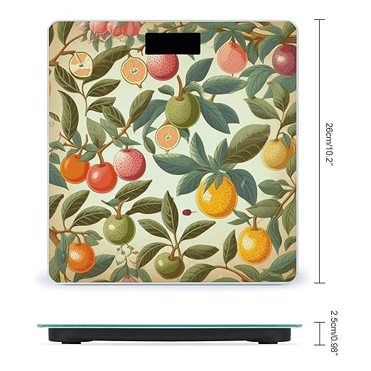 Plants and Fruits Weight Scale for Body Weight Digital Bathroom Scale High Capacity Accurate Digital Weighing Scales and Easy-to-Read on Backlit LCD Display Scales