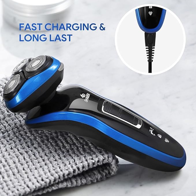 4-in-1 Electric Shaver for Men All-in-One Men's Grooming Kit Rechargeable Waterproof Men Electric Shaver Wet &amp Dry Shaving with Cordless Beard Nose Hair Trimmer