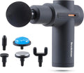 Brookstone - Percussion Massager Cordless Handheld Deep Tissue Muscle Relief Portable Rechargeable Multiple Speeds (Grey)